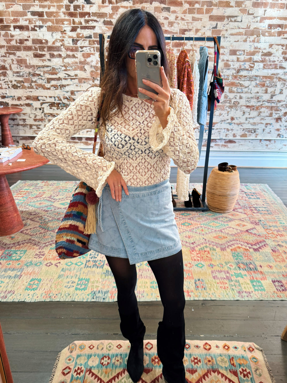 Dylan Wrap Mini Skirt | Boteh