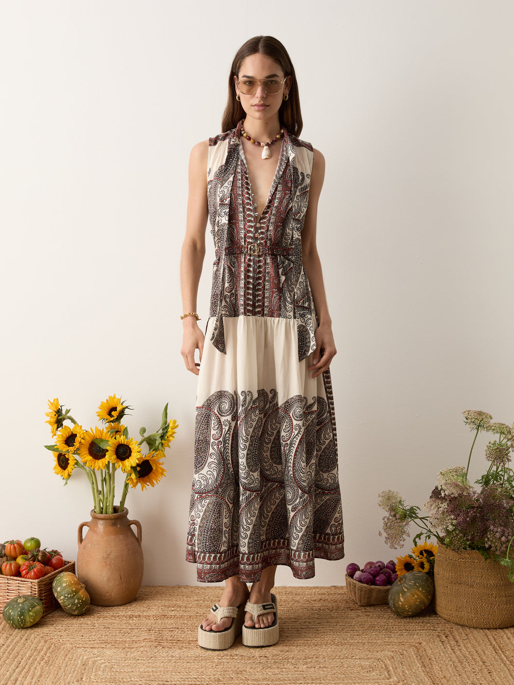 cassia sleeveless maxi dress