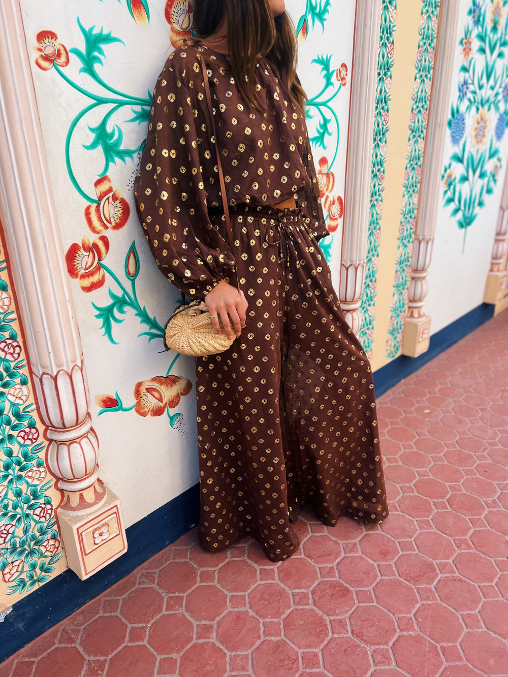 Bronzee Full Sleeve Crop | Boteh