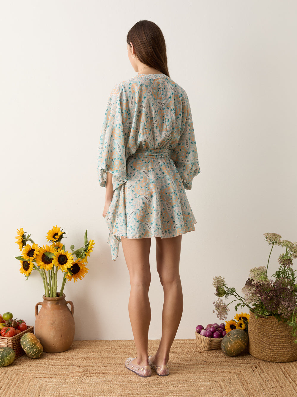 kynthos flared robe dress | Boteh