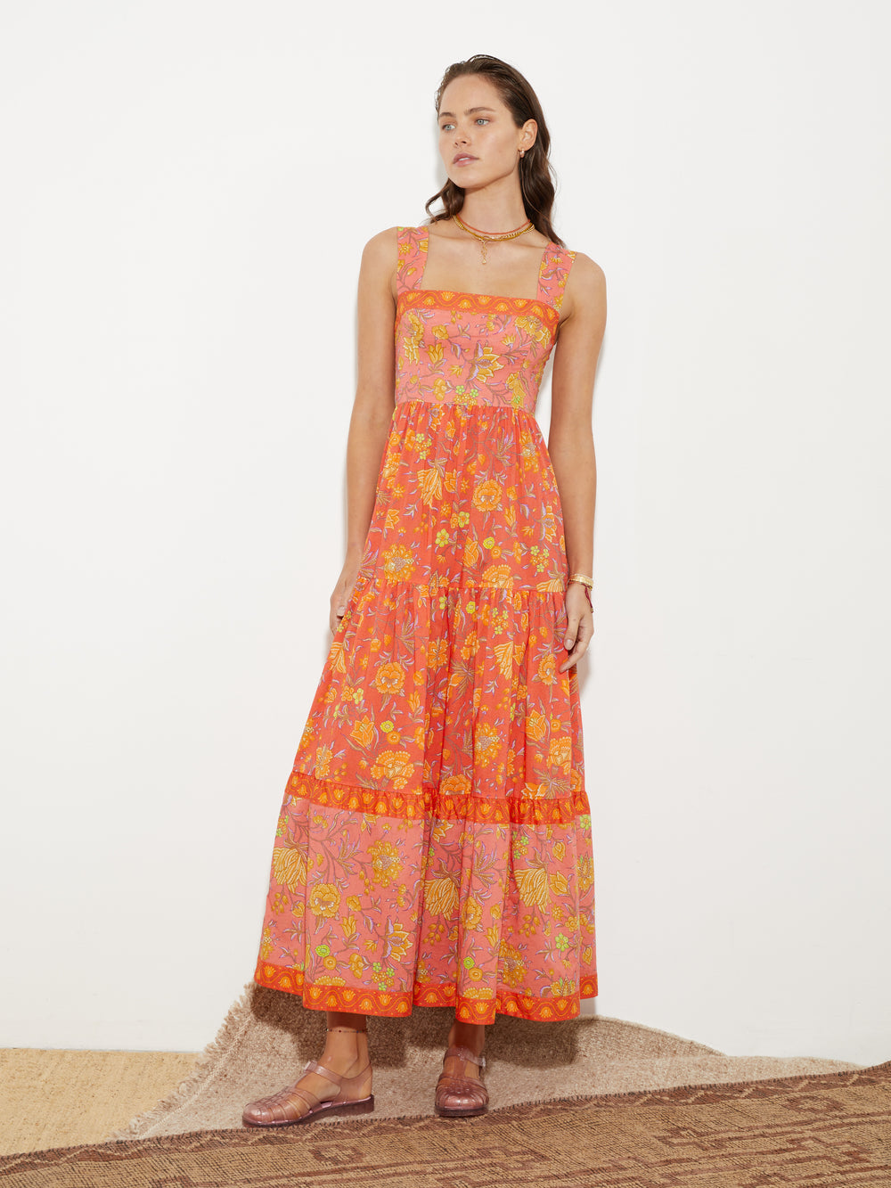 Alvita Tiered Bodice Maxi Dress | Boteh