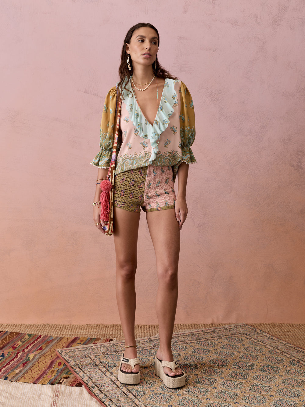 Lucent Shirred Hotpant | Boteh