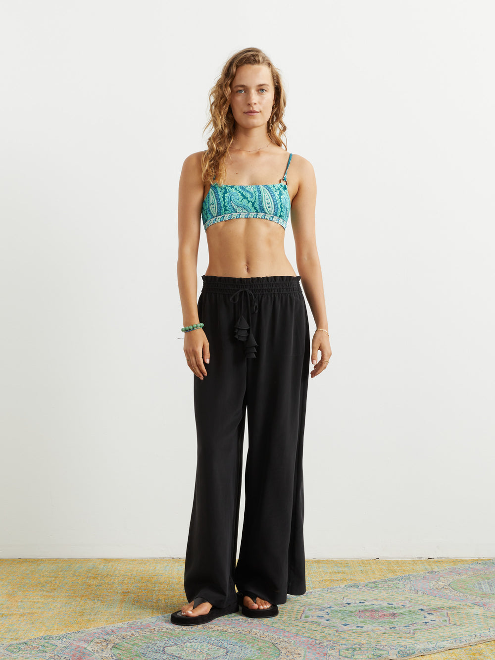 Nyx Silk High Waist Wide leg Pant | Boteh