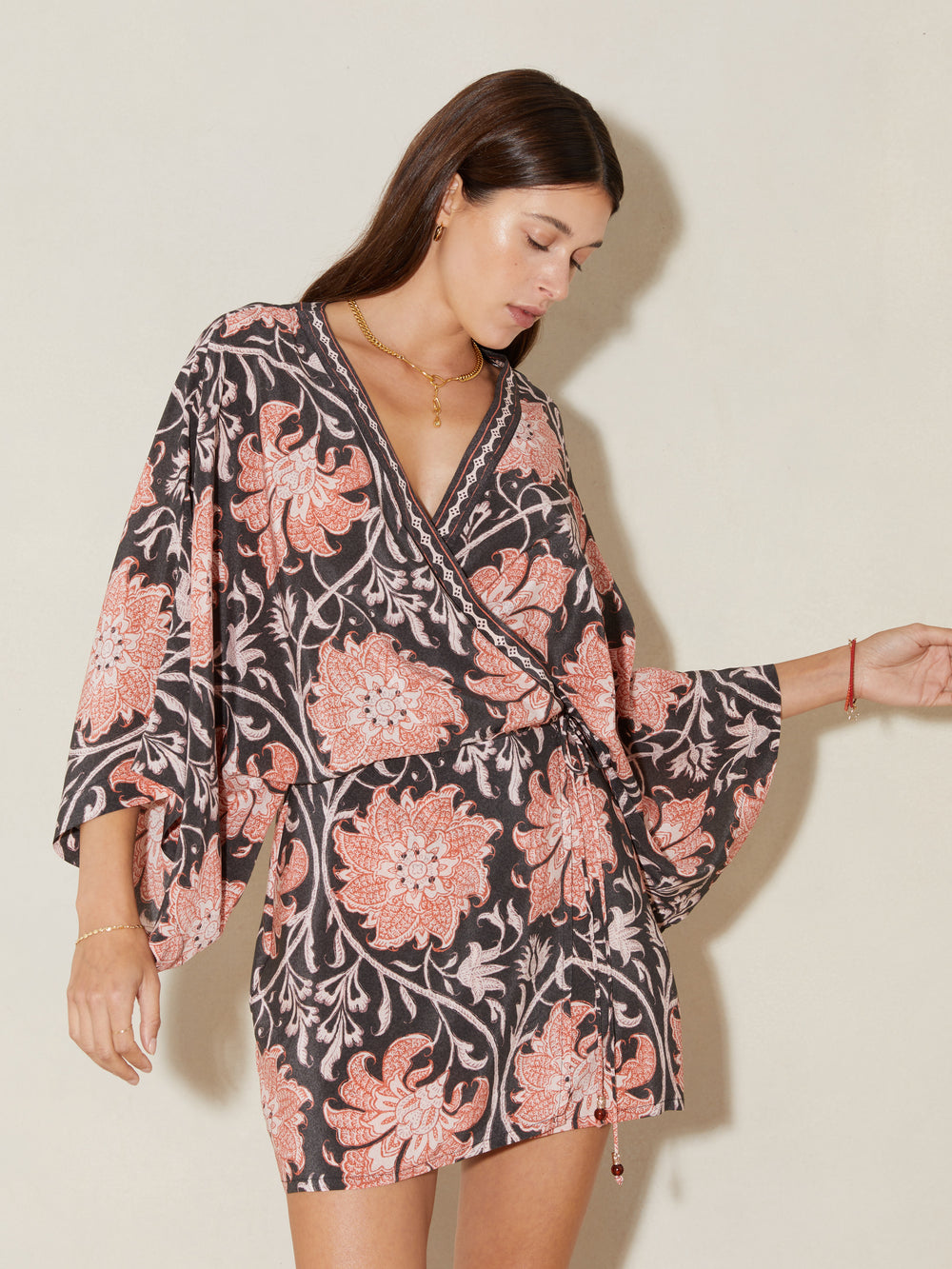 Indira Silk Robe Dress | Boteh