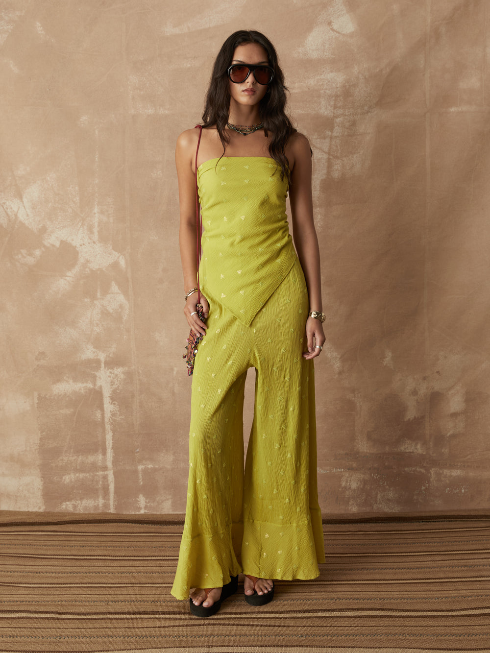 solene sequin wide leg pant | Boteh