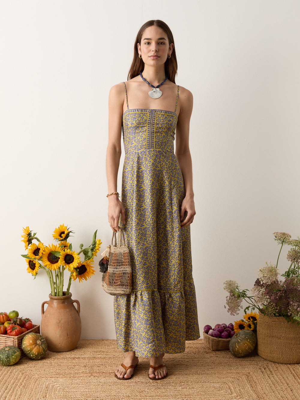 verve bodice maxi dress | Boteh
