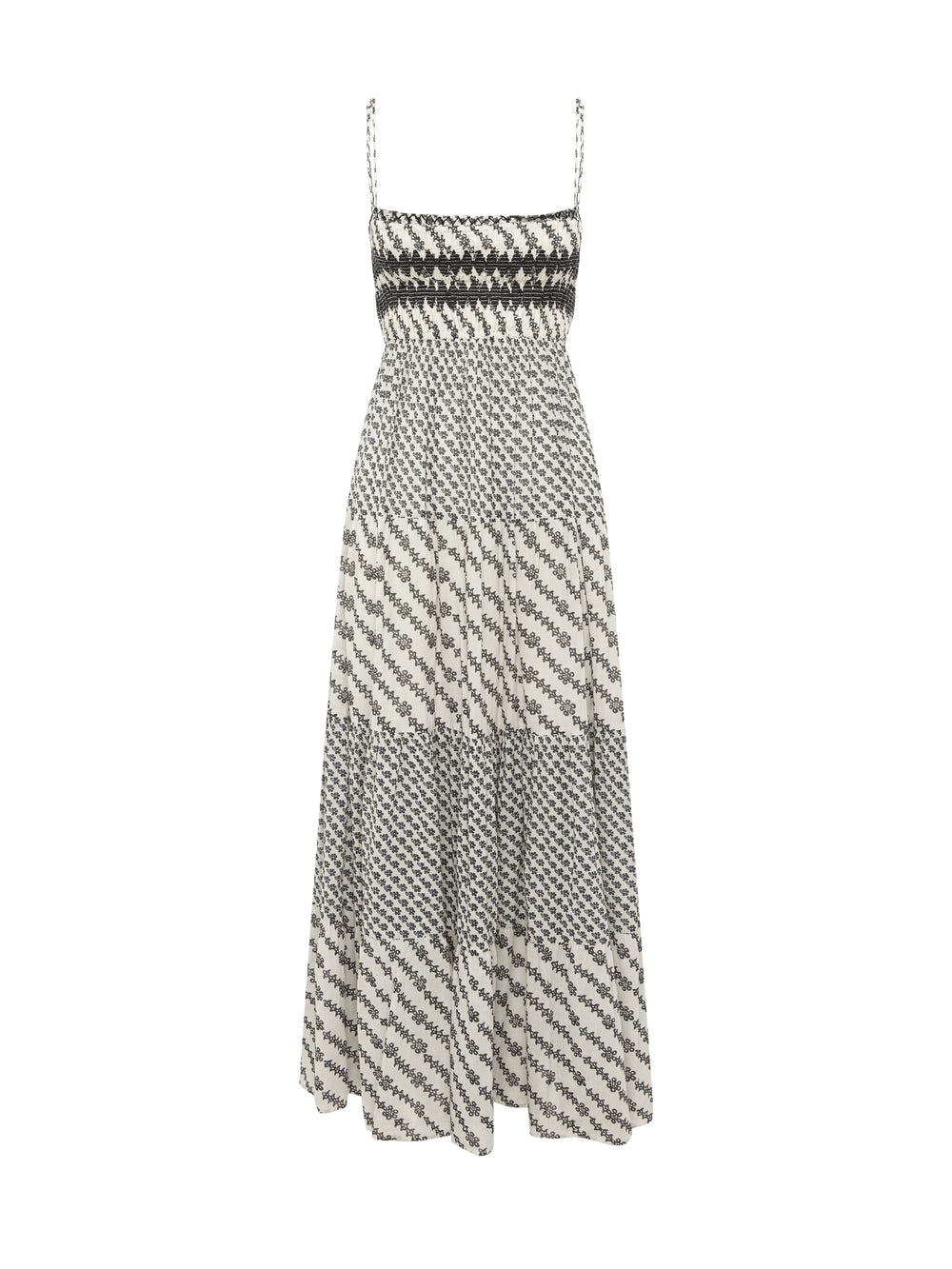 Levante Shirred Maxi Dress | Boteh