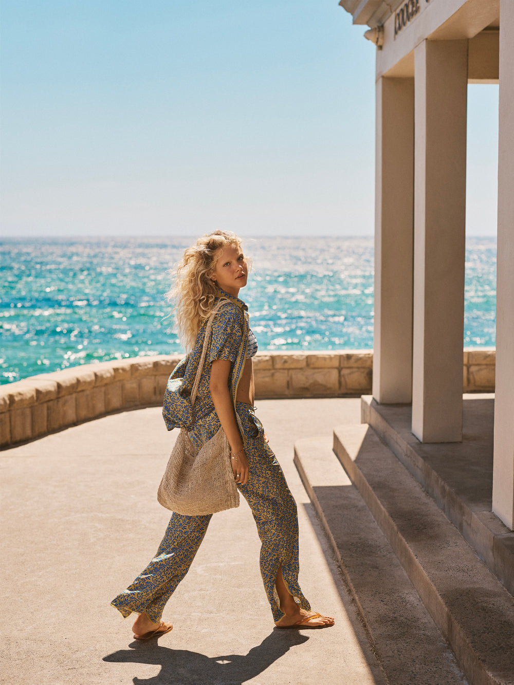 verve drawstring pant w split | Boteh