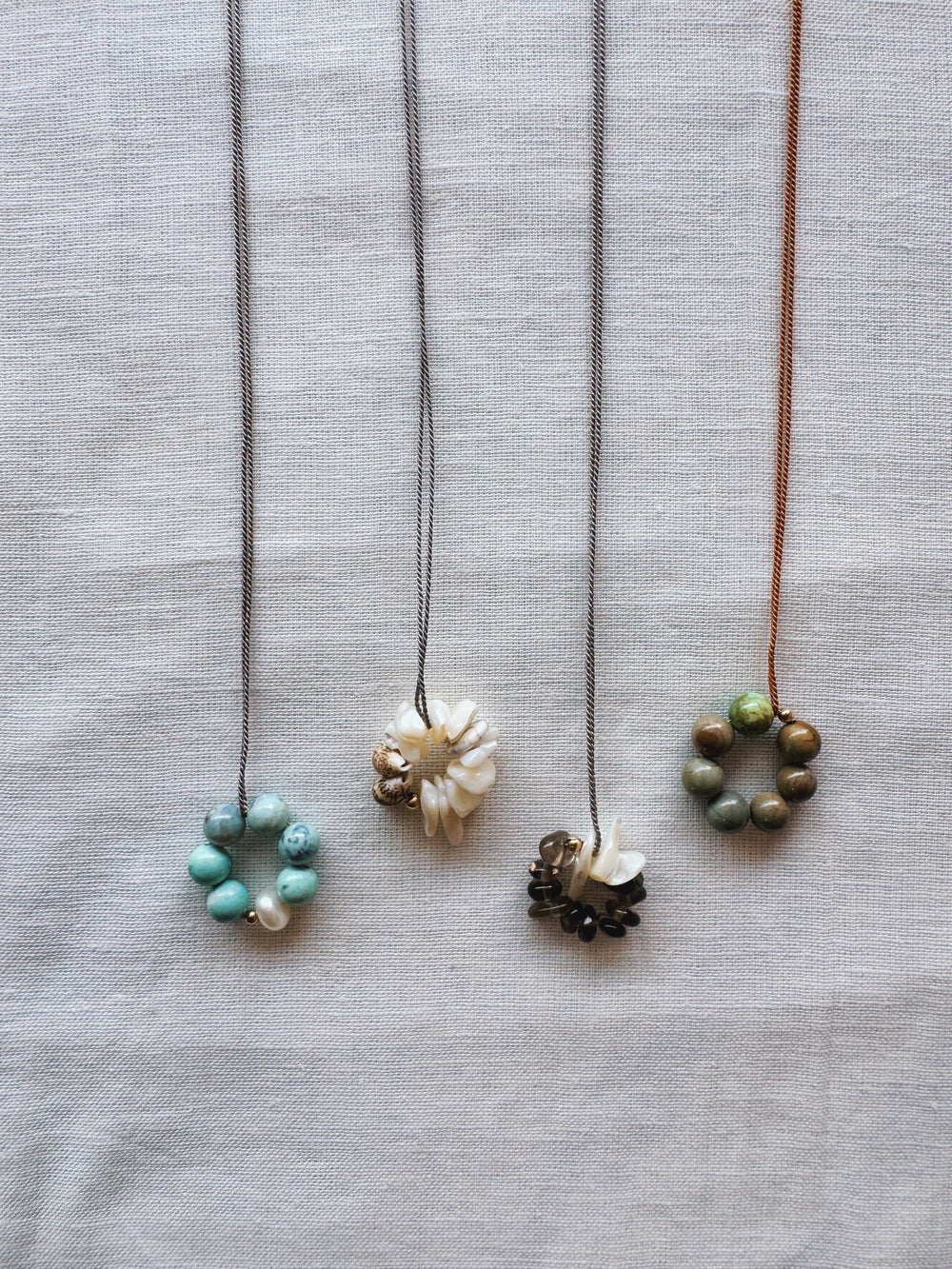 athena & co bloom necklace turquoise jade | Boteh