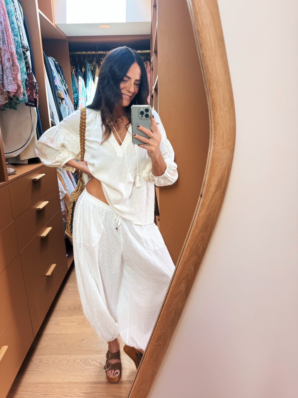 malissa embroidered blouse creme