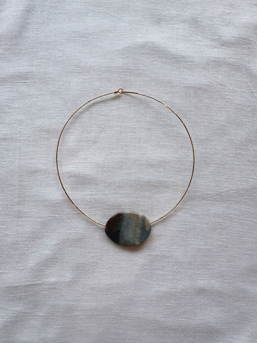 athena & co gem collar necklace gold agate | Boteh
