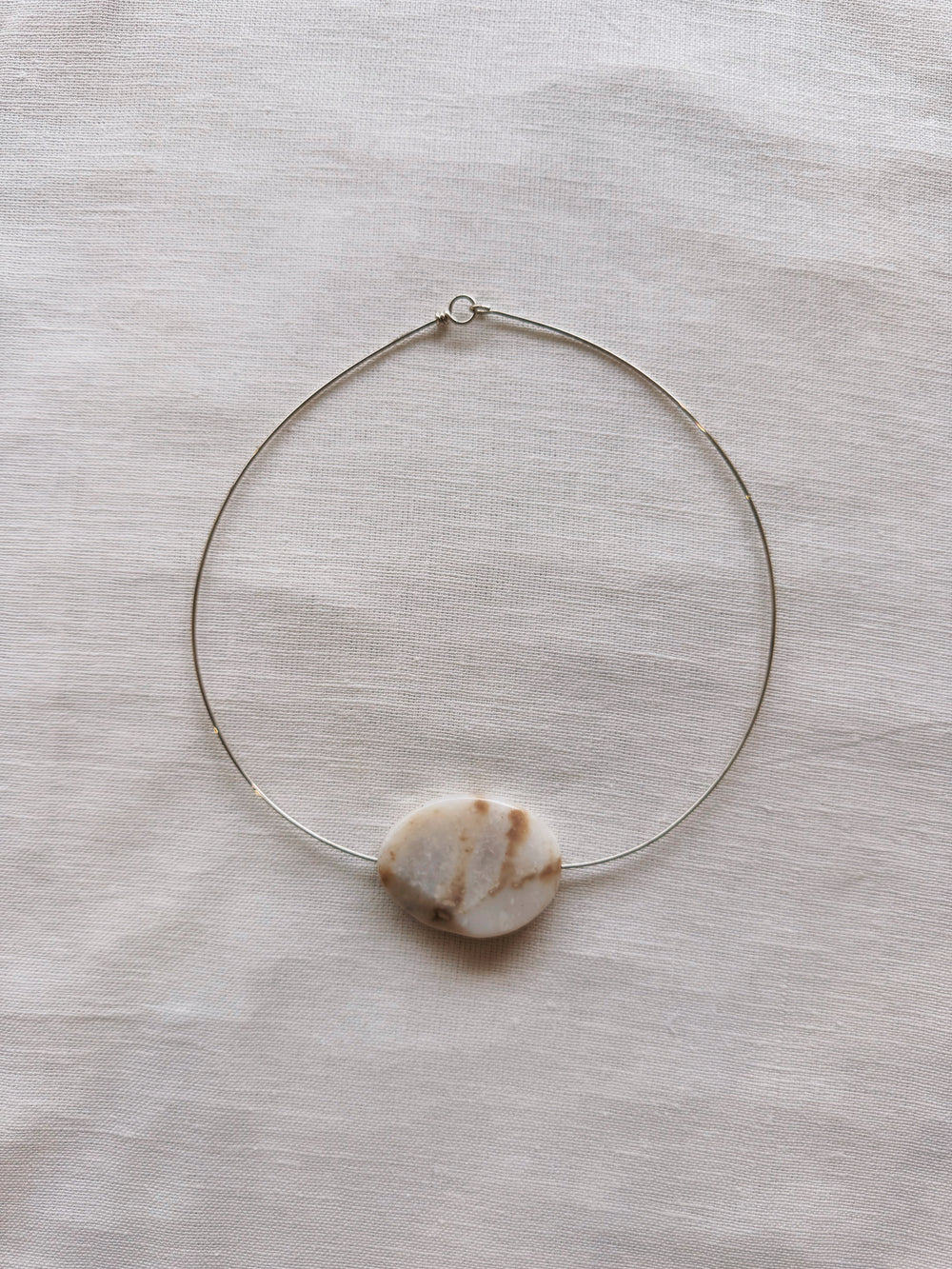 athena & co gem collar necklace silver natural