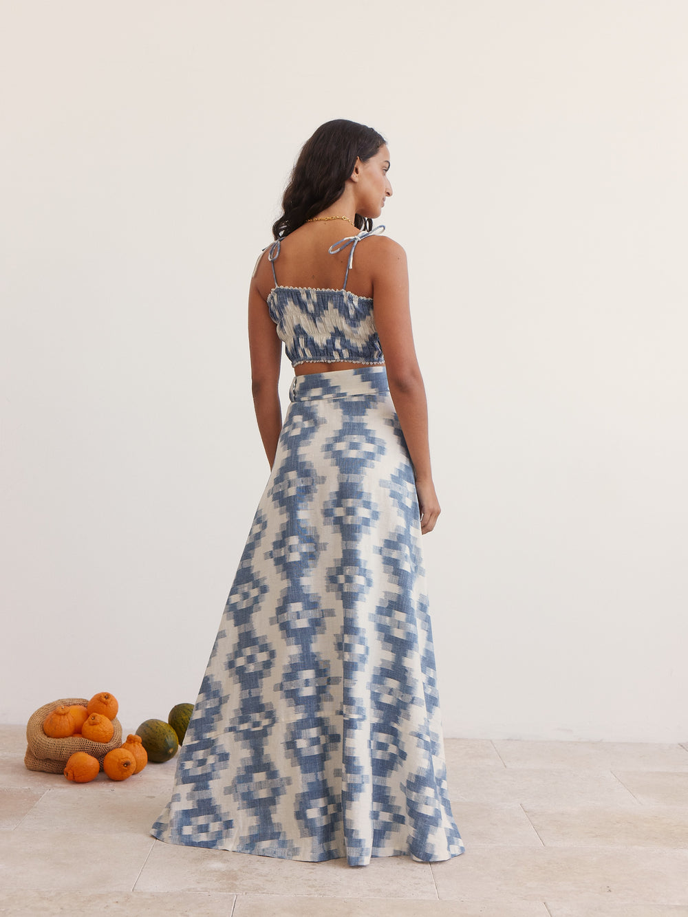 Neith Ikat Shirred Bodice | Boteh